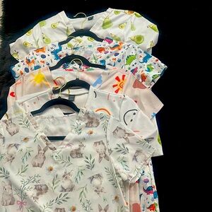 SHEIN Pediatric scrub tops (lot of 5)